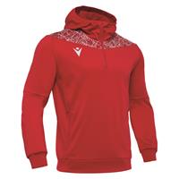 Ishtar Hoody 1/4 Zip Top RØD/HVIT M Treningsgenser med hette - Unisex