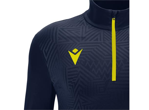 Fraser 1/4 Zip Top NAV/YEL M Teknisk treningsgenser - Unisex 